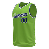 Custom Neon Green Basketball Jersey Mesh Sports Performance Team Uniform